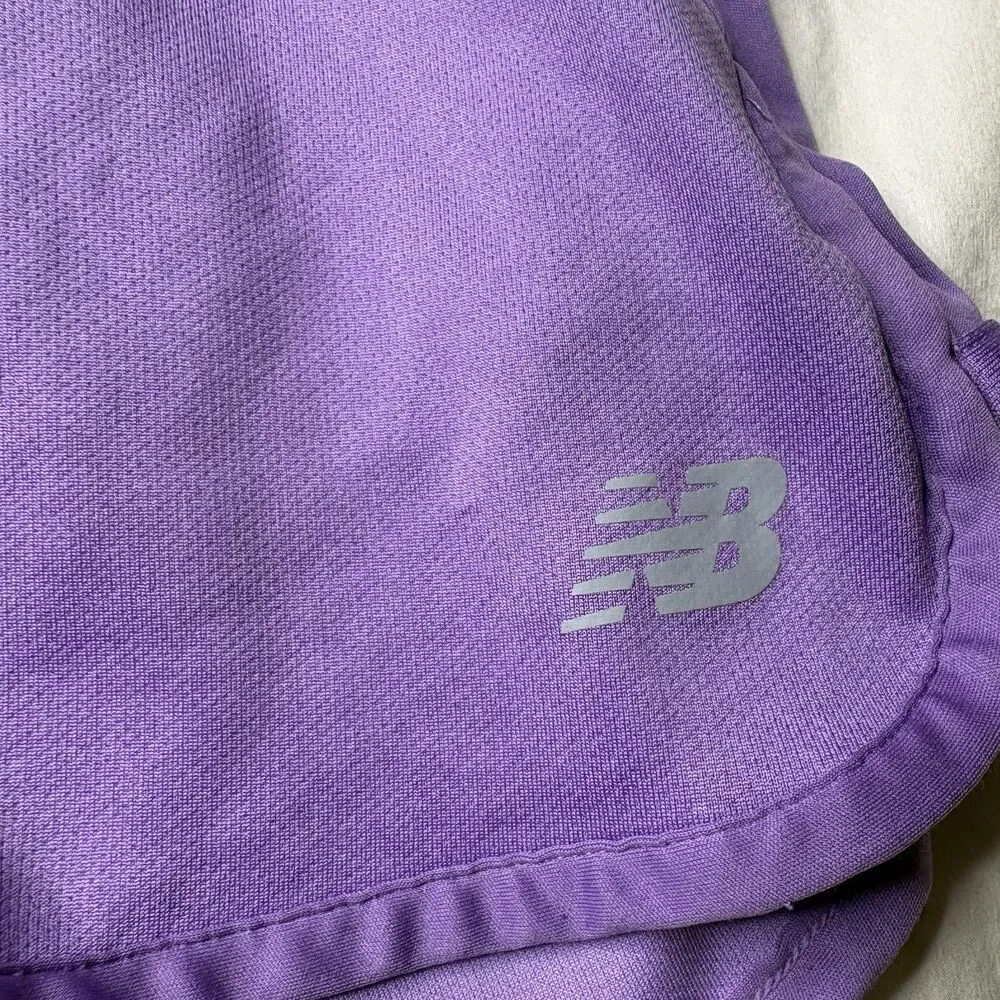 New Balance Athletic Shorts Purple Running Training Outdoor Stretch Womens Large